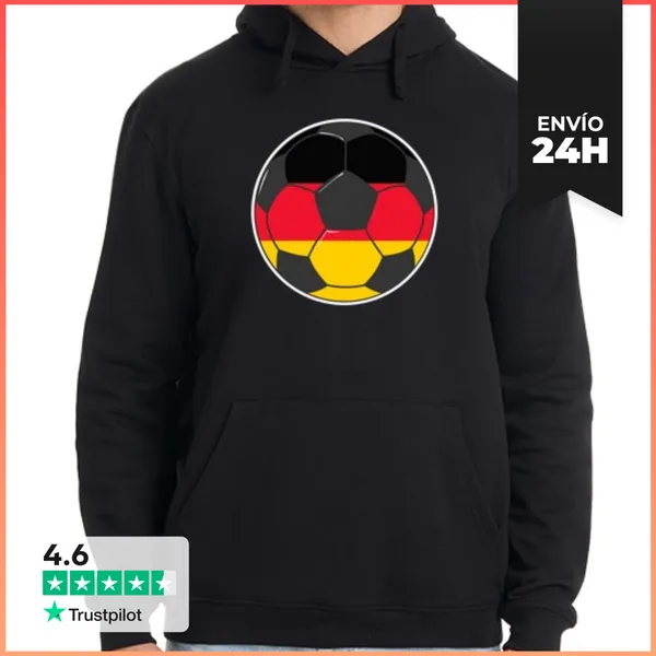 Sudadera Unisex Con Capucha Equipo De Fútbol Alemania LaTostadora