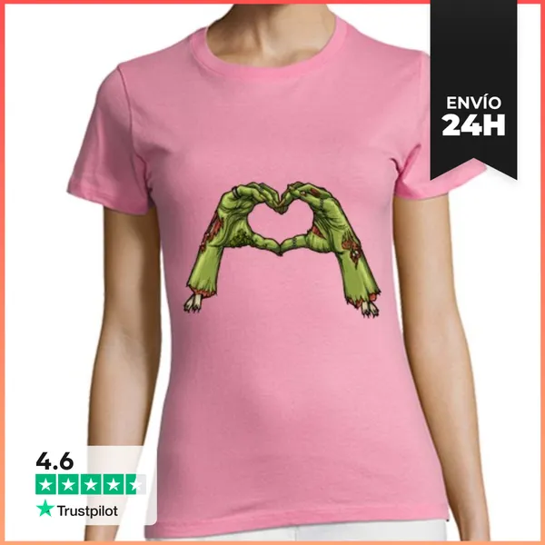 Camiseta Mujer Clásica Camiseta Mujer Zombie Love LaTostadora