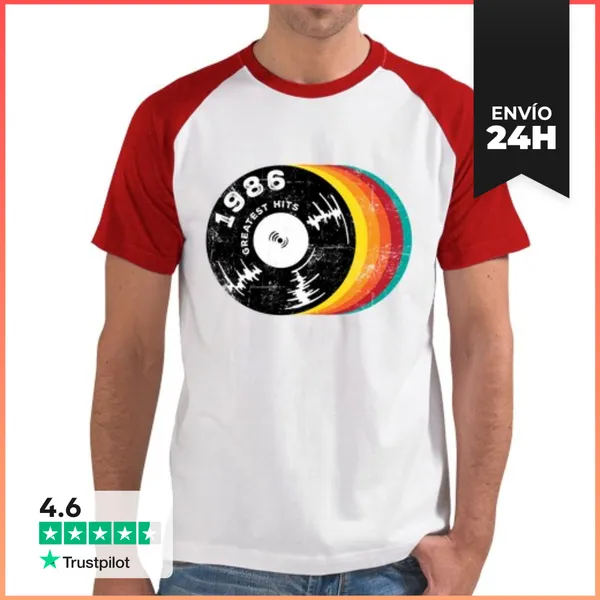 Camiseta Hombre, Estilo Béisbol 1986 Vintage LaTostadora