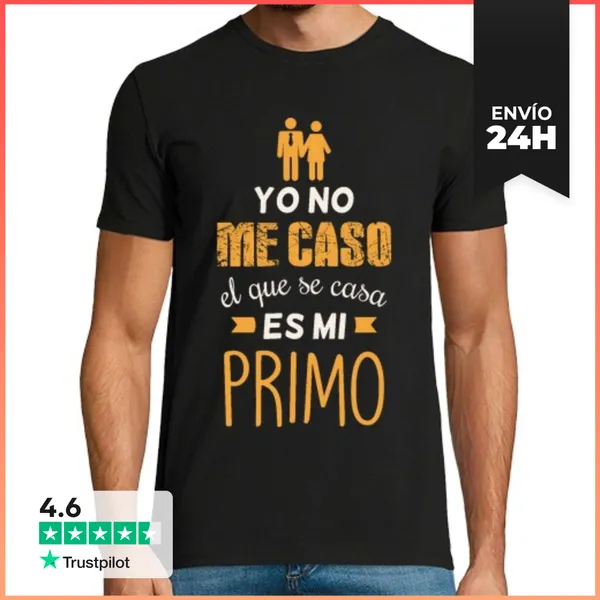 Camiseta Hombre Clásica Yo No Me Caso El Que Se Casa Es Mi Primo