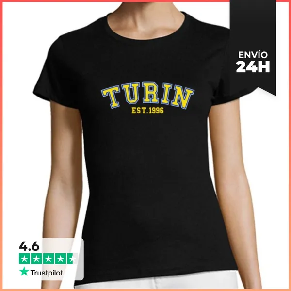Camiseta Mujer Clásica Turín Est 1996 LaTostadora
