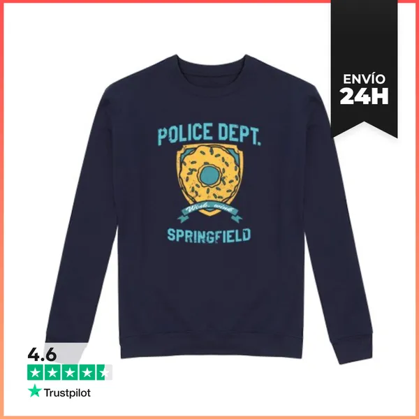 Sudadera Unisex Police Department Of Springfield LaTostadora