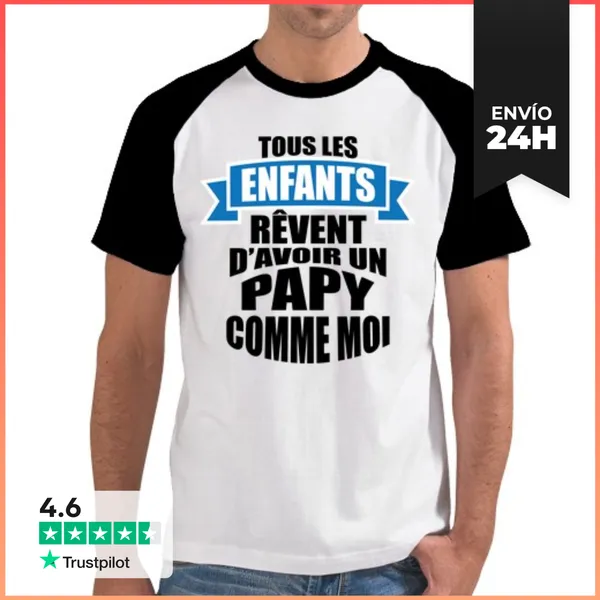 Camiseta Hombre, Estilo Béisbol Un Abuelo Como Yo LaTostadora