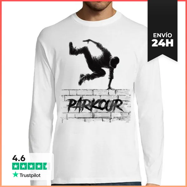 Camiseta Hombre Manga Larga Diseño 4602213, Parkour LaTostadora