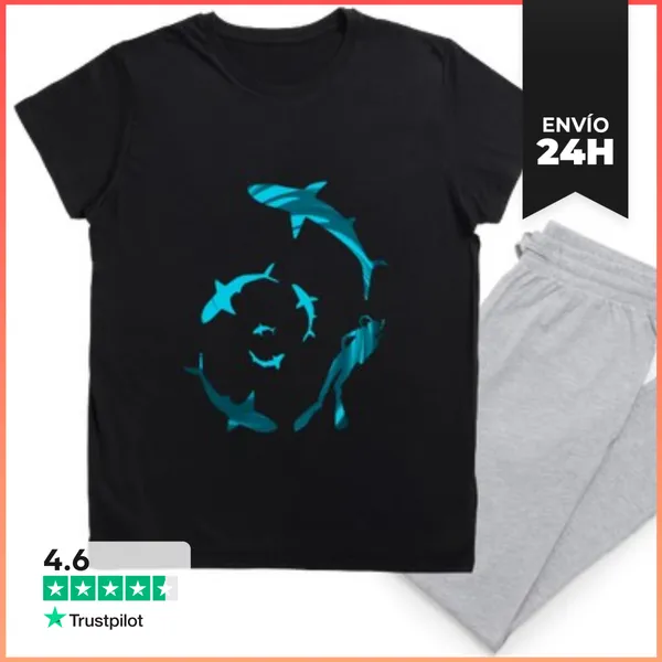 Pijama Nadar Con Tiburones LaTostadora