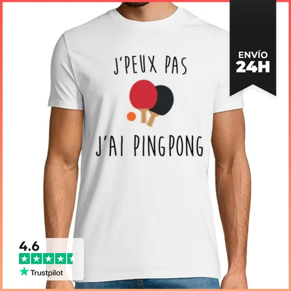 Camiseta Hombre Clásica Jpeux No I Ping-pong LaTostadora