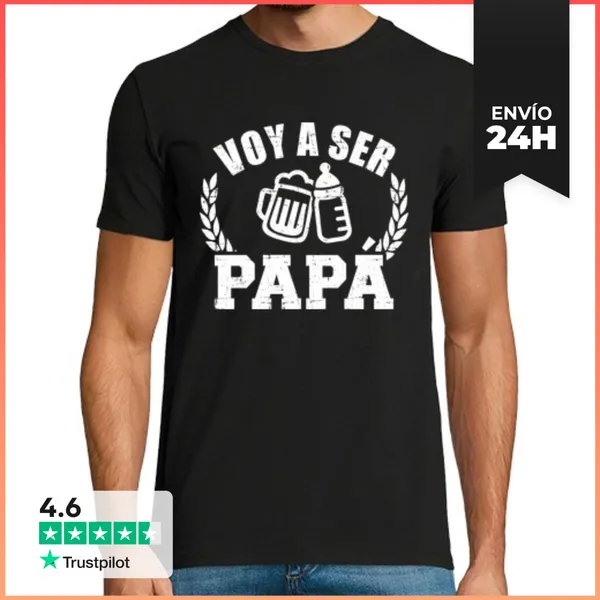 Camiseta Hombre Clásica Voy A Ser Papá LaTostadora