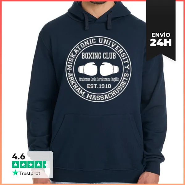 Sudadera Unisex Con Capucha Club De Boxeo De La Universidad De