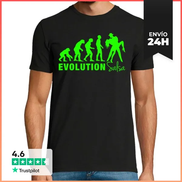 Camiseta Hombre Clásica Evolution Salsa LaTostadora