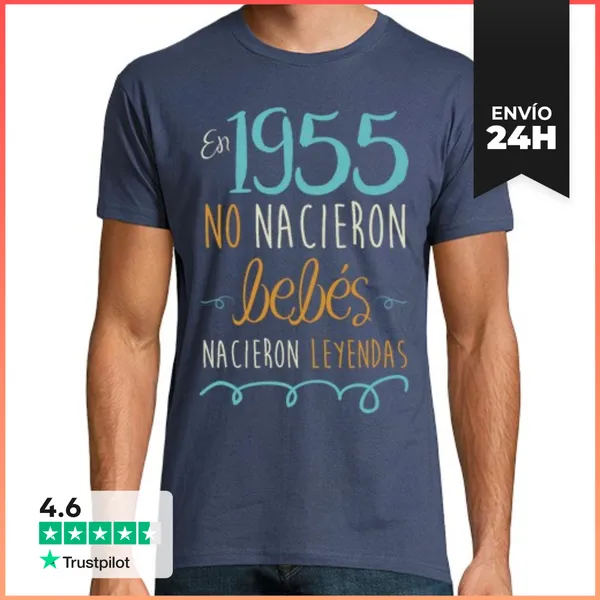 Camiseta Hombre Clásica En 1955 No Nacieron Bebés, Nacieron