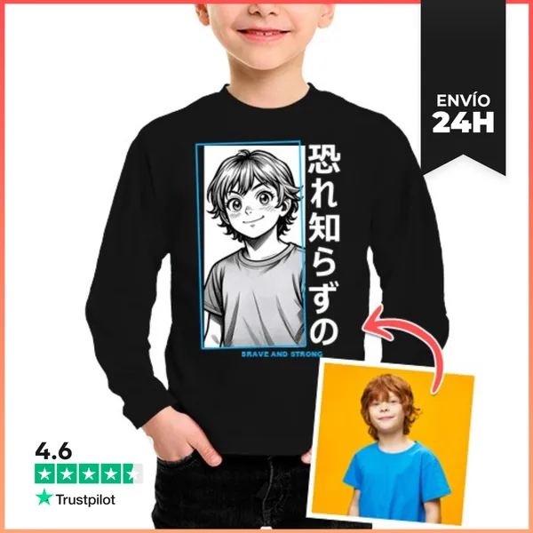 Camiseta Manga Larga Para Niños Efecto Manga Camiseta Manga Larga