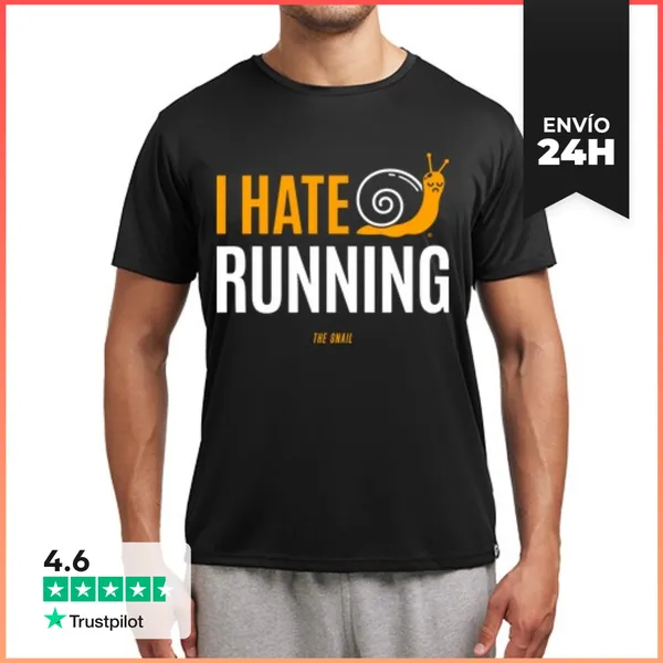 Camiseta Deportiva Hombre I Hate Running. The Snail LaTostadora