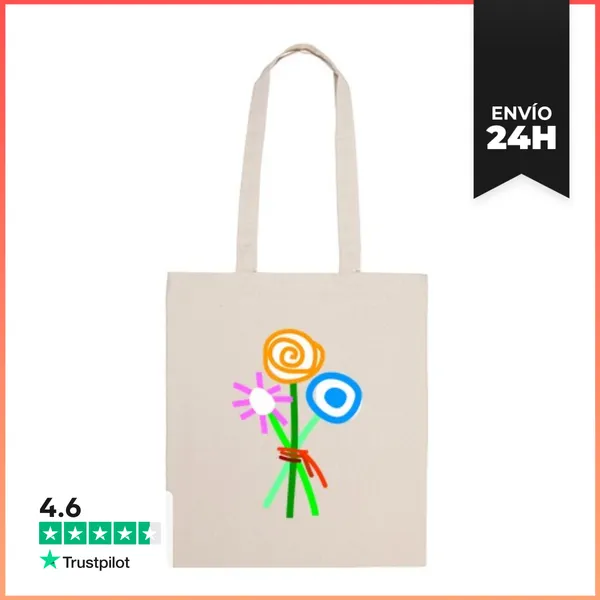 Bolsa De Tela FLORES ABSTRACTAS 2 LaTostadora