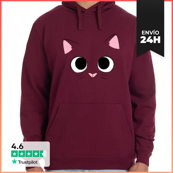 Sudadera Unisex Con Capucha FaceCat LaTostadora