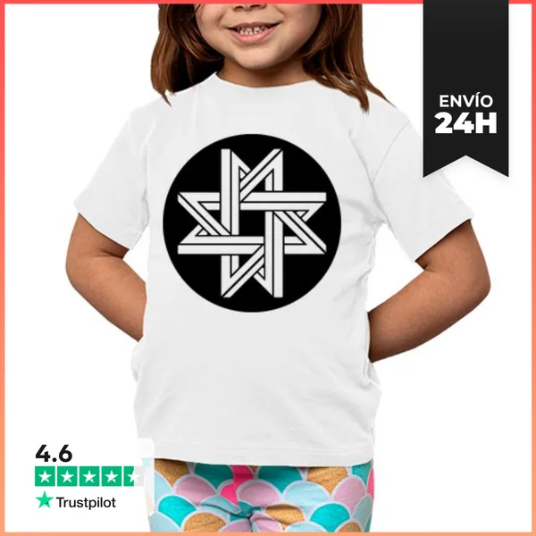 Camiseta Clásica Para Niños Estrella De Geometría Imposible