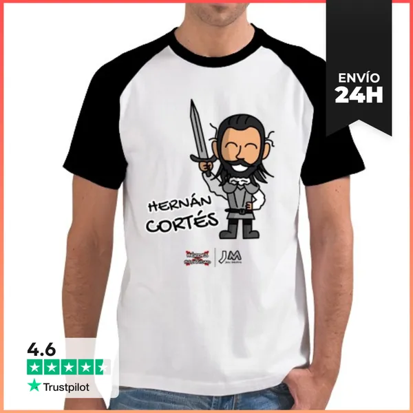 Camiseta Hombre, Estilo Béisbol Hernán Cortés - Héroes De La
