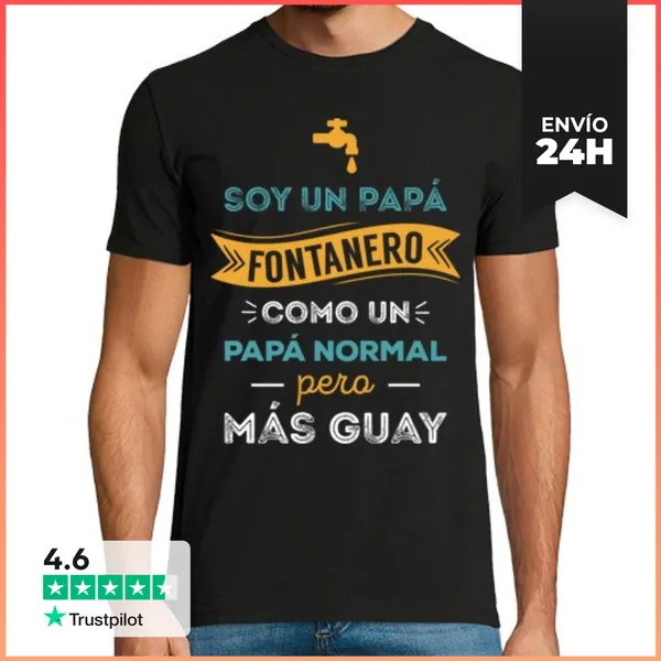 Camiseta Hombre Clásica Papá Fontanero, Día Del Padre LaTostadora