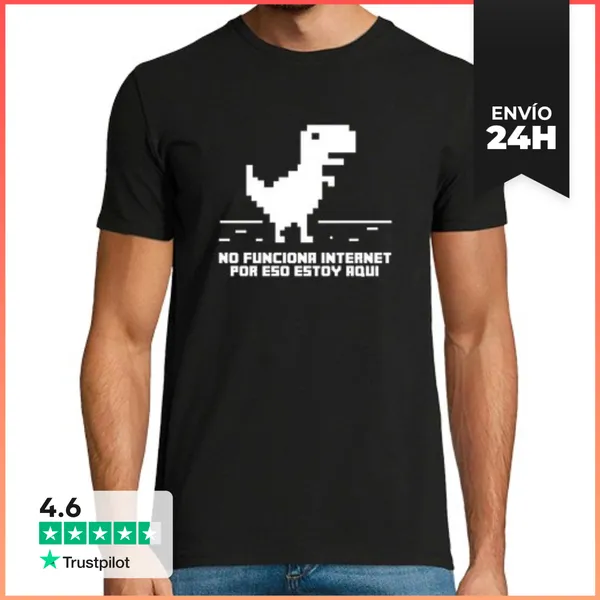 Camiseta Hombre Clásica No Funciona Internet LaTostadora