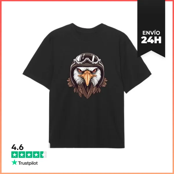Camiseta Oversize Motociclista Águila LaTostadora