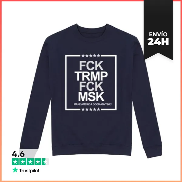 Sudadera Unisex FCK TRMP FCK MSK LaTostadora