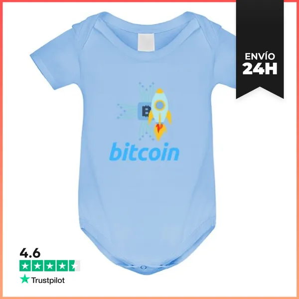 Body Bebé Bitcoin A La Luna Cohete Cadena Diverti LaTostadora