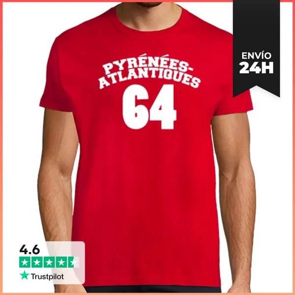 Camiseta Hombre Clásica 64 Pirineos Atlántico LaTostadora