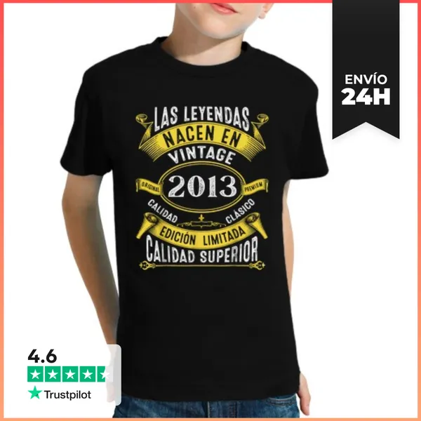Camiseta Clásica Para Niños Las Leyendas Nacen En Vintage 2013