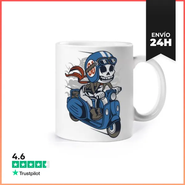 Taza Skull Scooter LaTostadora