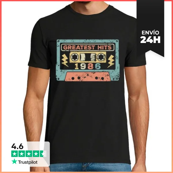 Camiseta Hombre Clásica Vintage 1986 LaTostadora