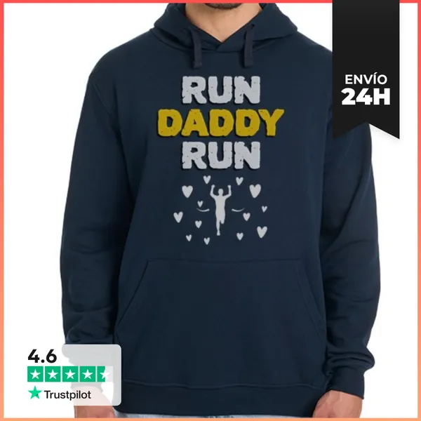 Sudadera Unisex Con Capucha Corre Papá Corre Regalo Del Día Del