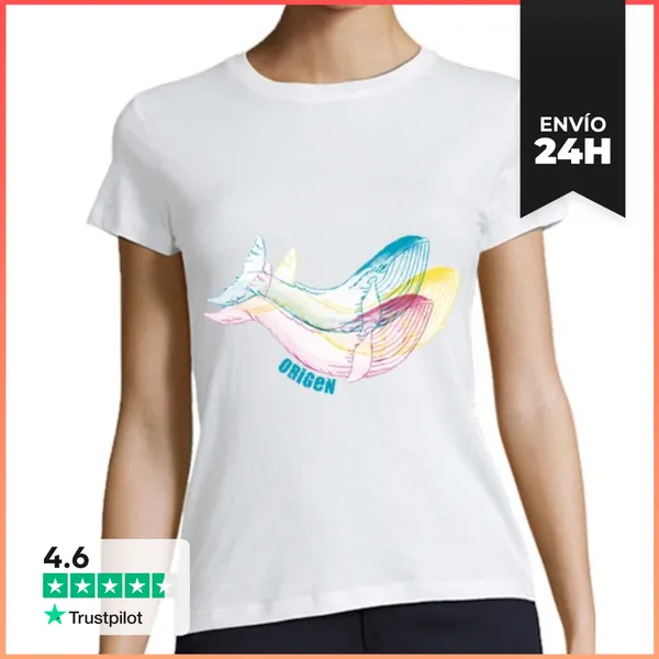 Camiseta Mujer Clásica Ballenas LaTostadora