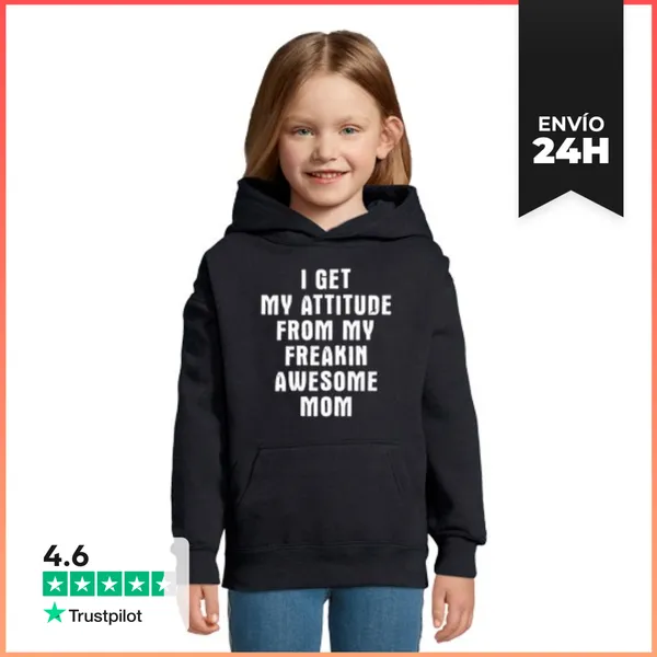 Sudadera Para Niños Con Capucha Obtengo Mi Actitud De Mi
