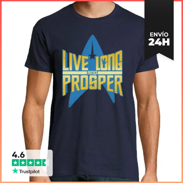 Camiseta Hombre Clásica Live Long I LaTostadora