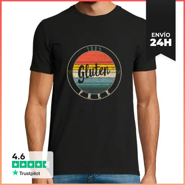 Camiseta Hombre Clásica Camisa De La Enfermedad Celíaca 100 Sin