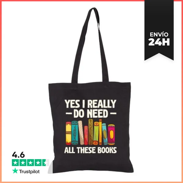 Bolsa De Tela Sí Realmente Necesito Leer Todos Los Li LaTostadora