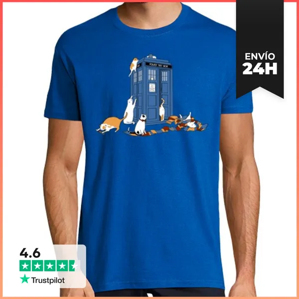 Camiseta Hombre Clásica Viajeros Del Tiempo LaTostadora