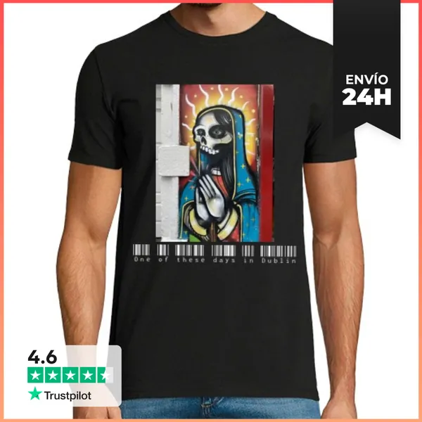 Camiseta Hombre Clásica Arte Callejero Dublín LaTostadora