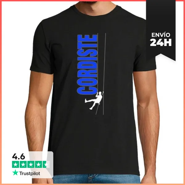 Camiseta Hombre Clásica Técnico De Trabajos Verticales En Cuerd