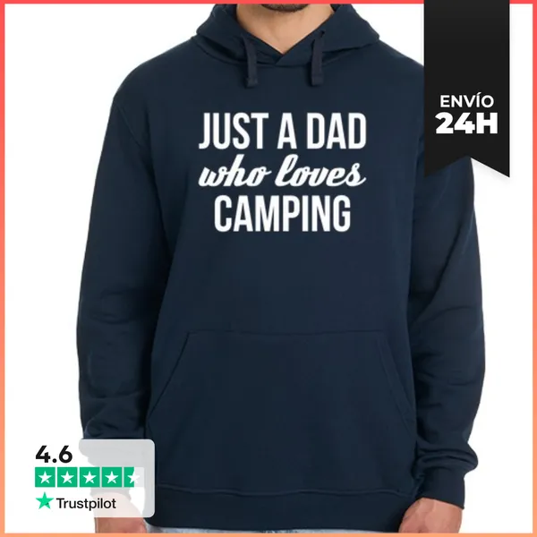 Sudadera Unisex Con Capucha Solo Un Papá Que Ama Acampar
