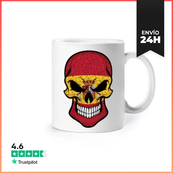 Taza Calavera Y Tibias Cruzadas Bandera De E LaTostadora