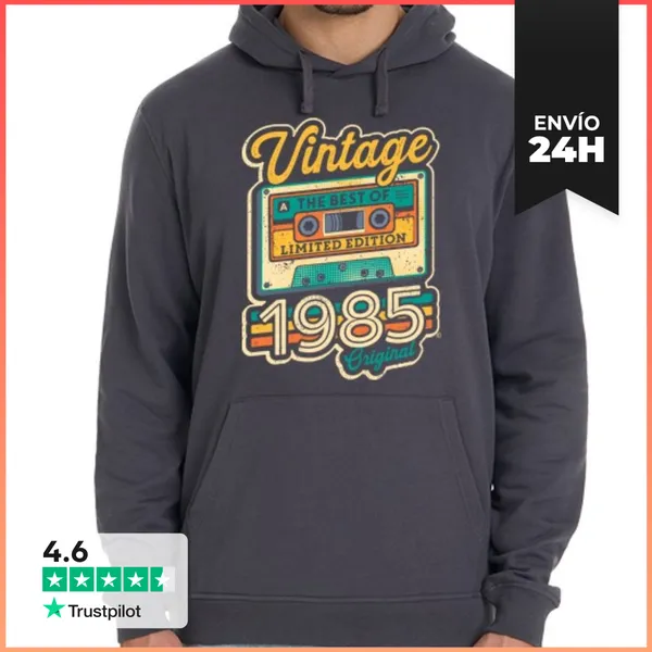 Sudadera Unisex Con Capucha Vintage 1985 LaTostadora