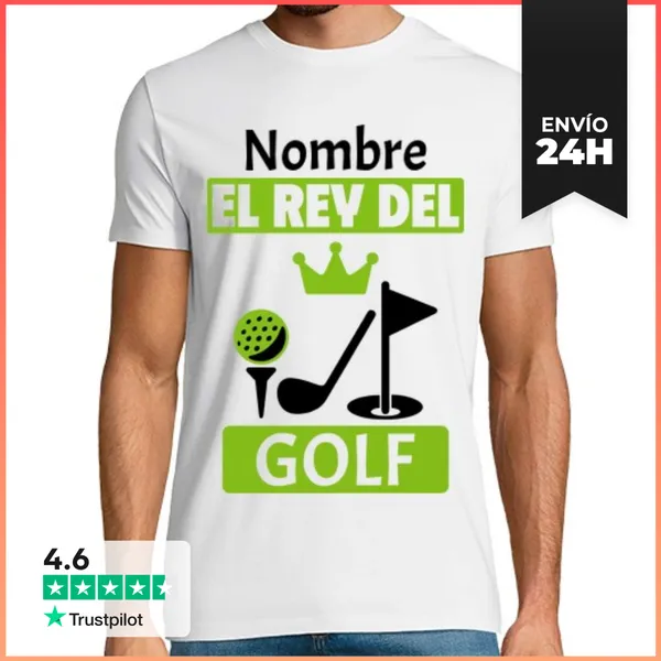 Camiseta Hombre Clásica El Rey Del Golf Personalizado LaTostadora