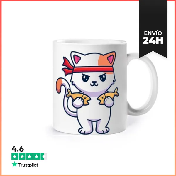 Taza Gato Ninja LaTostadora