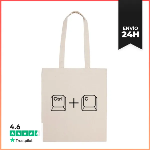 Bolsa De Tela CTRL C - COPIAR - PADRE MADRE LaTostadora