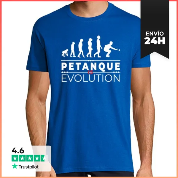 Camiseta Hombre Clásica Petanca Es Evolución Mensaje Humor