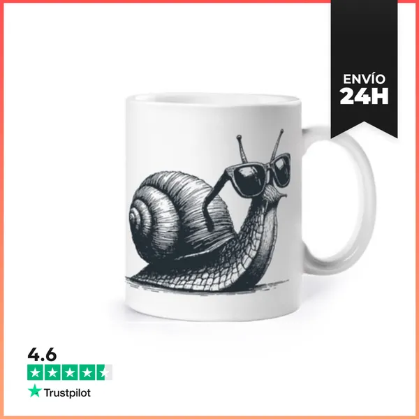 Taza CARACOL CON GAFAS DE SOL LaTostadora