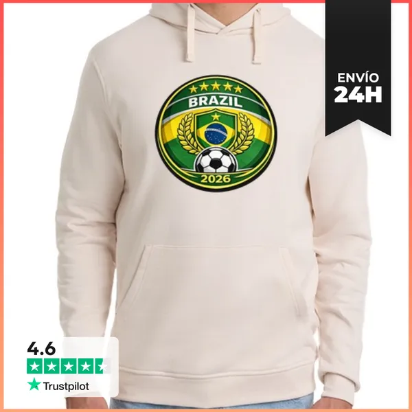 Sudadera Unisex Con Capucha Fútbol De Brasil 2026 LaTostadora