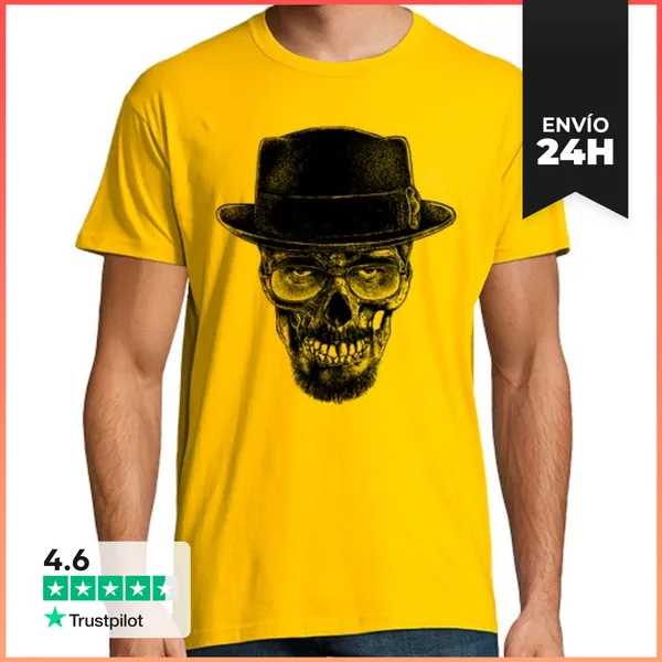 Camiseta Hombre Clásica Heisenberg Cráneo LaTostadora