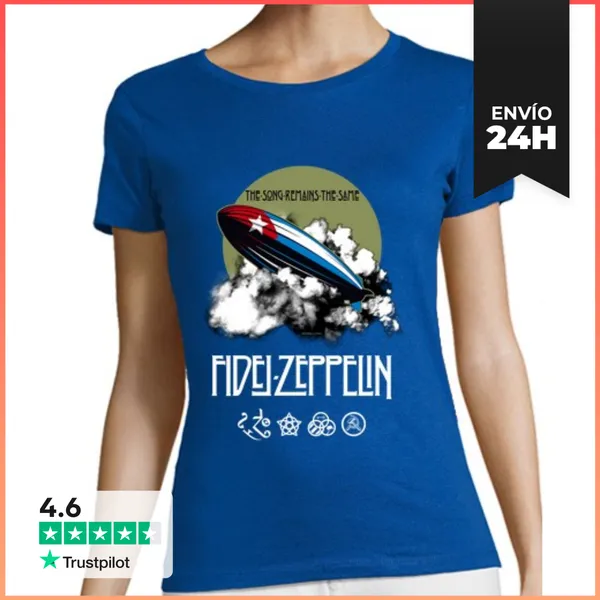 Camiseta Mujer Clásica Fidel Zeppelin LaTostadora
