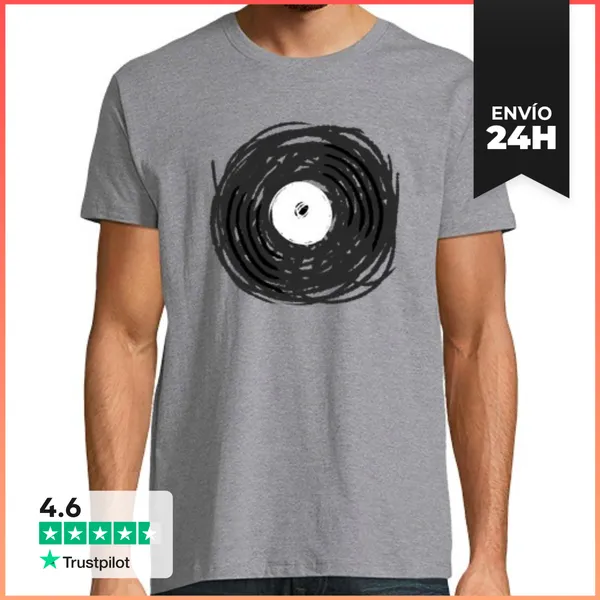 Camiseta Hombre Clásica Vinyl Records Lovers Gift Idea